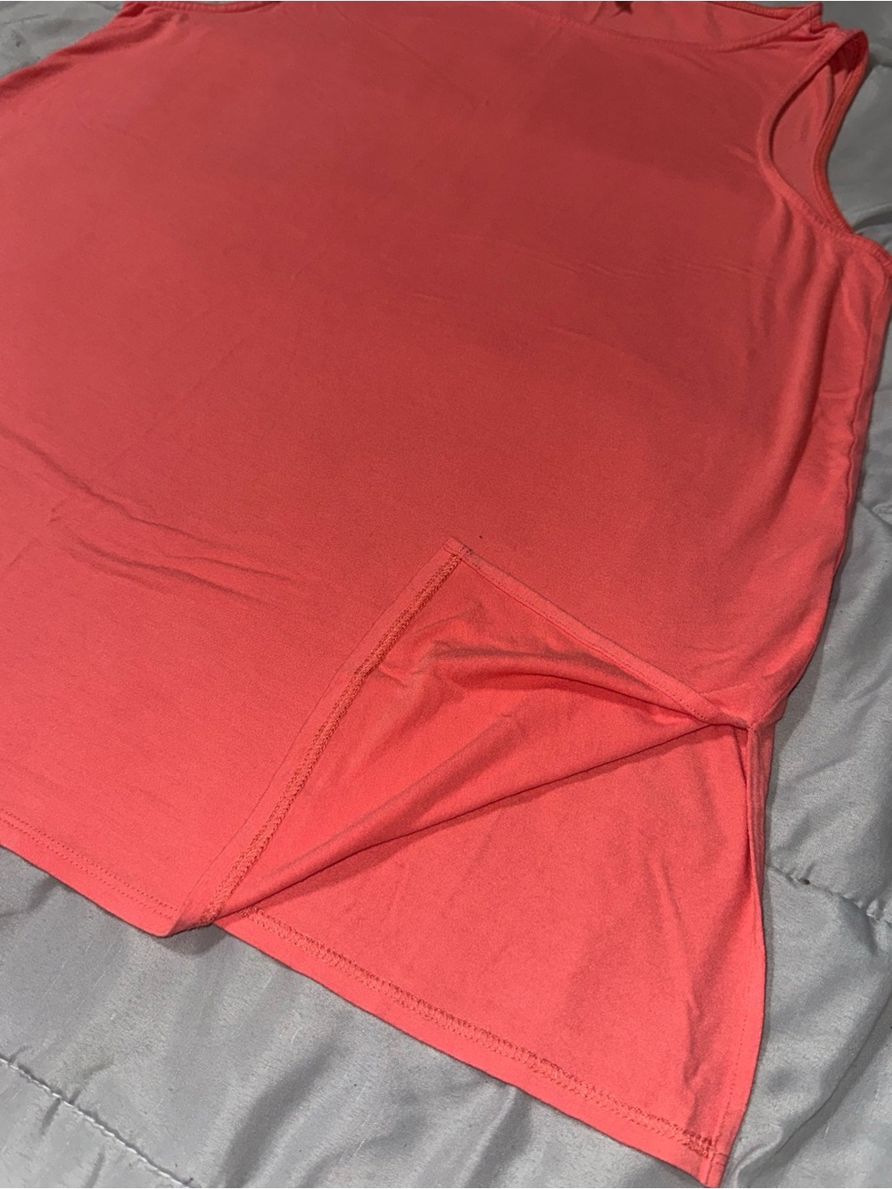 EILEEN FISHER XL Pink/Coral Sleeveless Tunic Tank Top Jersey Casual Closet Basic - Picture 7 of 9